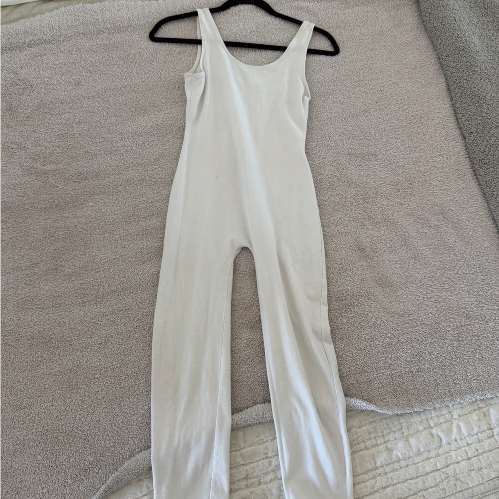 Victoria's Secret White Cropped Jumpsuit